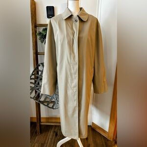 Vintage ACTWU Union Made Classic London Fog Khaki Casual Trench Coat